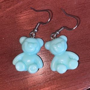 Light blue gummy bear earrings!